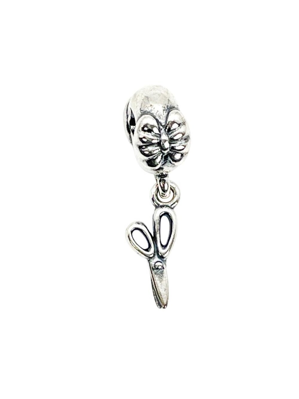 Pandora Retired Vintage Scissors Sterling Silver Sewing Dangle Charm